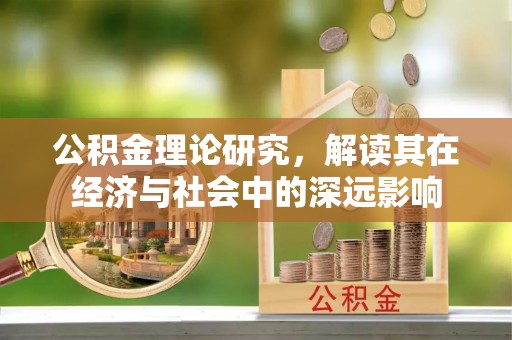 囊谦公积金理论研究，解读其在经济与社会中的深远影响