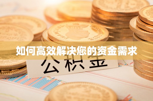 囊谦如何高效解决您的资金需求